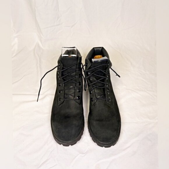 Timberland Black Nubuck Leather 6 inch Premium Ankle Boots~8.5~ - Picture 3 of 6